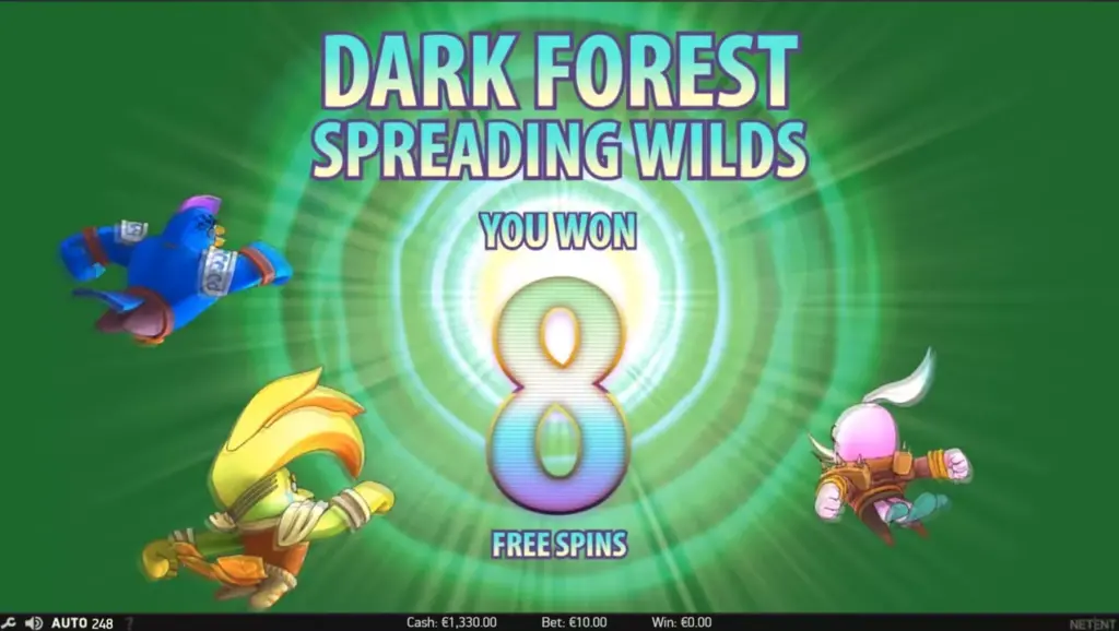 Won free spins in Wild Worlds slot