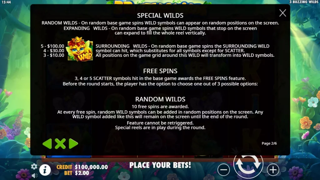 3 Buzzing Wilds Bonus