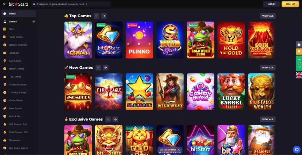 Collection of games and slots