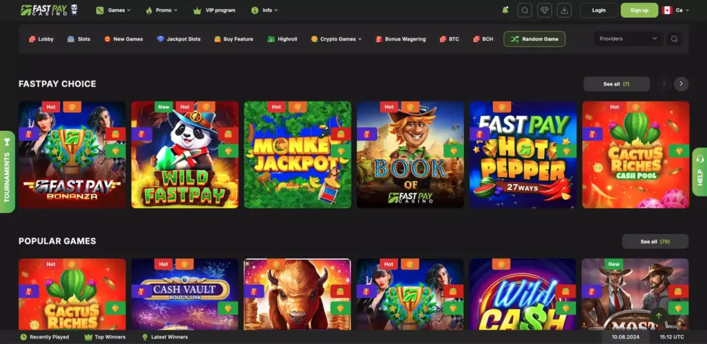 Games at Fastpay Casino