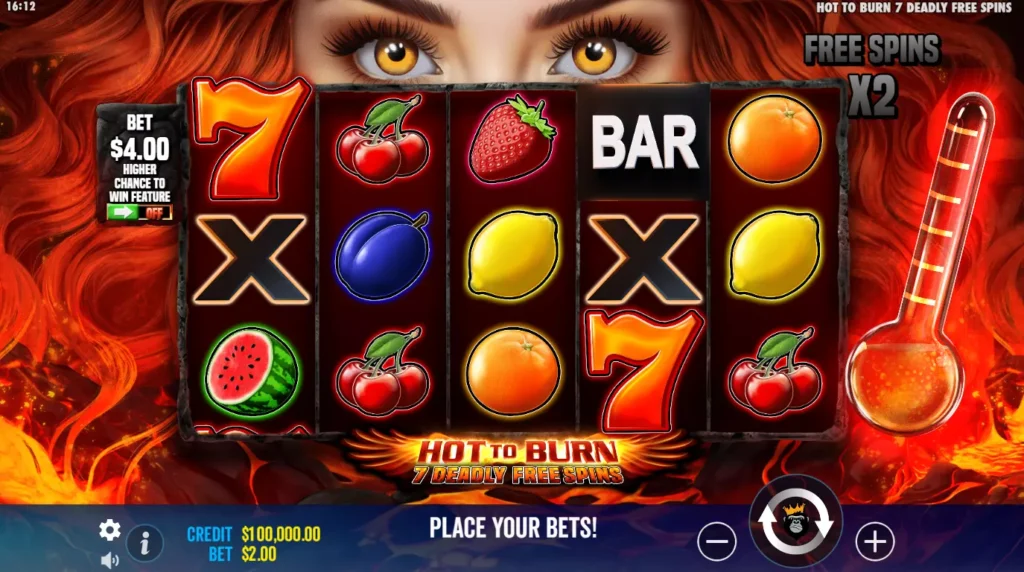 Hot to Burn 7 Deadly Free Spins Gameplay