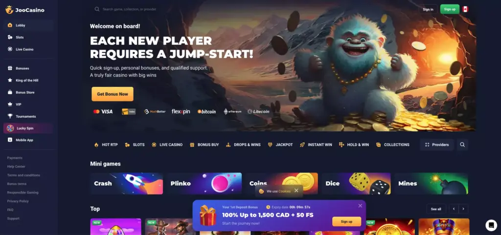 Joo Casino Review Canada