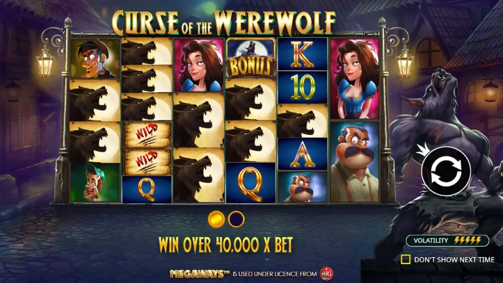 Curse of the Werewolf Megaways Gameplay